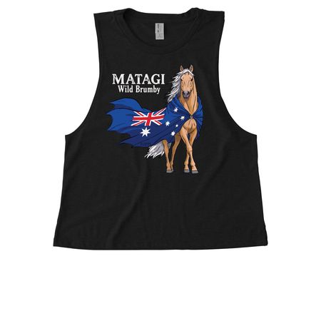 MATAGI, a Deep Black Allmade Eco Triblend Women?s Muscle Tank