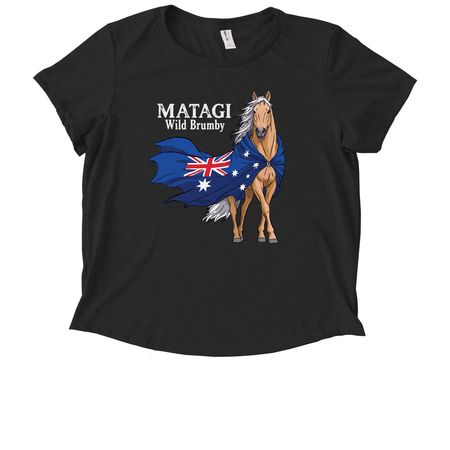 MATAGI, a Deep Black Allmade Eco Triblend Women?s Scoop Neck Tee