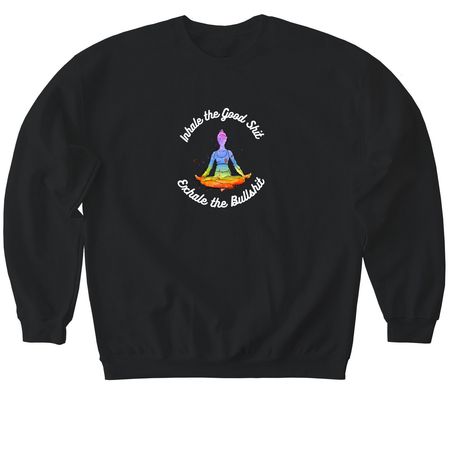 Inhale, a Black Softstyle Crewneck Sweatshirt