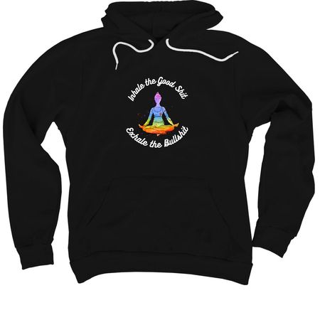 Inhale, a Black Premium Pullover Hoodie