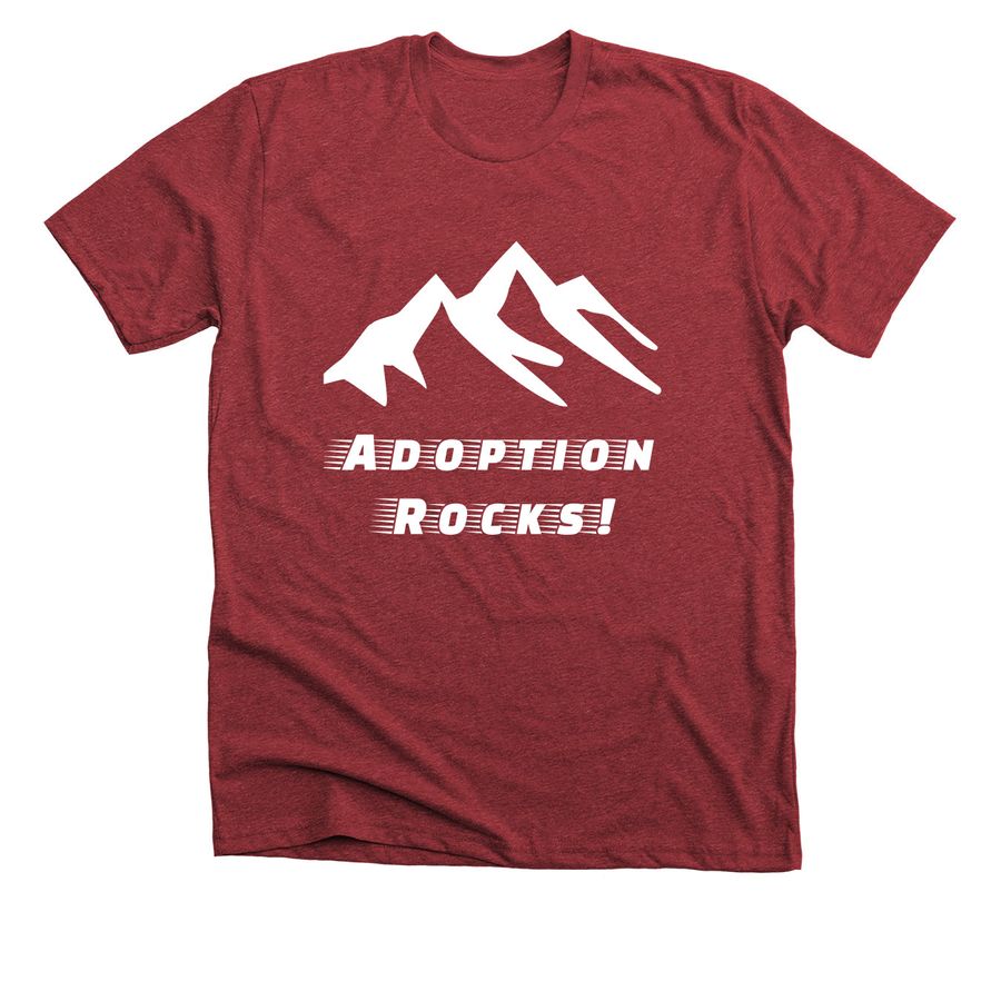 Adoption Rocks! Shirts & Hoodies, a Heather Canvas Red Premium Unisex Tee