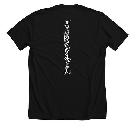 Six of Swords, a Solid Black Blend Premium Unisex Tee (back-view)