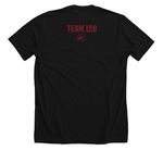 Dog Pound Shirt, No Heli (Team 128), a Solid Black Blend Premium Unisex Tee (back-view)