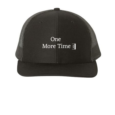 One More Time (Hats), a Black Printed Snapback Trucker Cap
