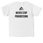 Event T-Shirt, a White Classic Unisex Tee (back-view)