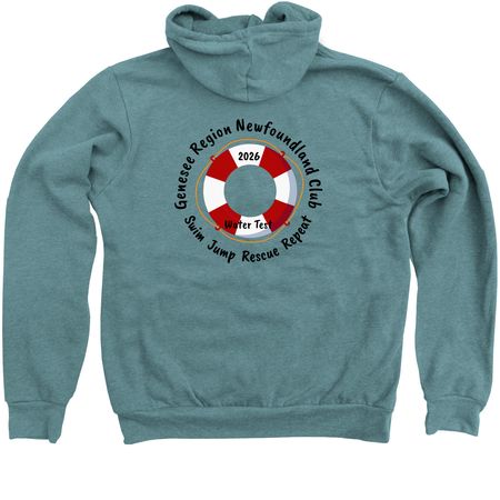 Genesee Region Newfoundland Club, a Heather Deep Teal Zip Up Hoodie