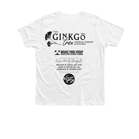 She Means Business 2026 Youth Sizes, a Solid White Blend Premium Youth Tee (back-view)