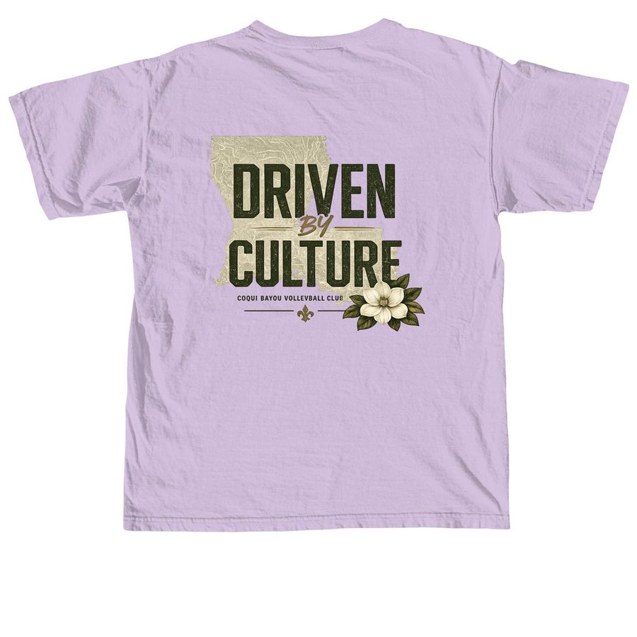 Driven By Culture, a Orchid Comfort Colors Unisex Tee