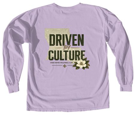 Driven By Culture, a Orchid Comfort Colors Long Sleeve Tee
