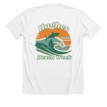 Hughes Beach Week 2026, a Solid White Blend Premium Unisex Tee (back-view)