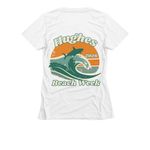 Hughes Beach Week 2026, a White Women's Slim Fit Tee (back-view)