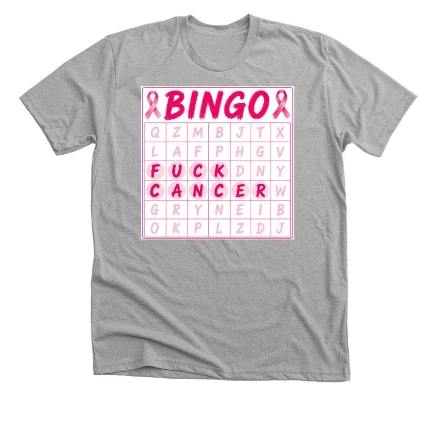 BINGO for Boobs: Words of Strength&nbsp;, a Athletic Heather Premium Unisex Tee