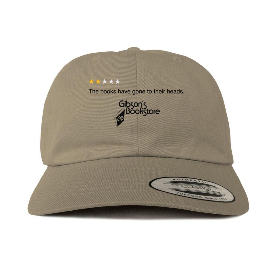 The Books Have Gone to Their Heads Hat, a Khaki Printed Classic Baseball Cap
