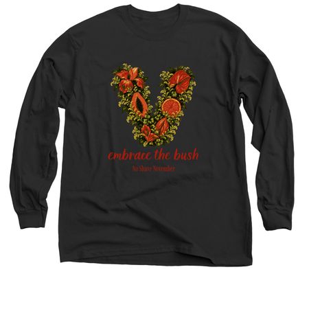 PAINT THE V: Embrace the Bush, a Black Classic Long Sleeve Tee