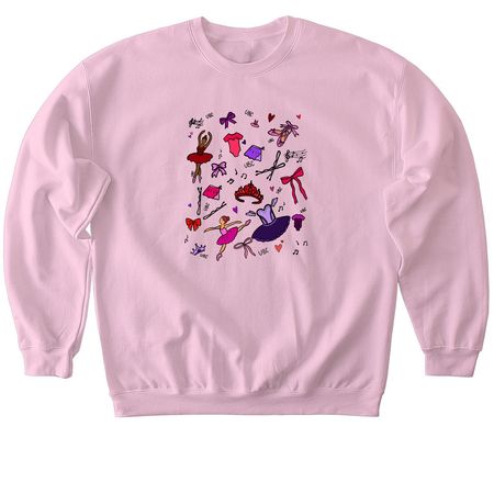 Dance Chaos, a Light Pink Softstyle Crewneck Sweatshirt
