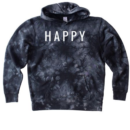 HAPPY Classic, a Black Youth Tie Dye Pullover Hoodie