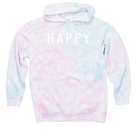 HAPPY Classic, a Cotton Candy Tie Dye Pullover Hoodie