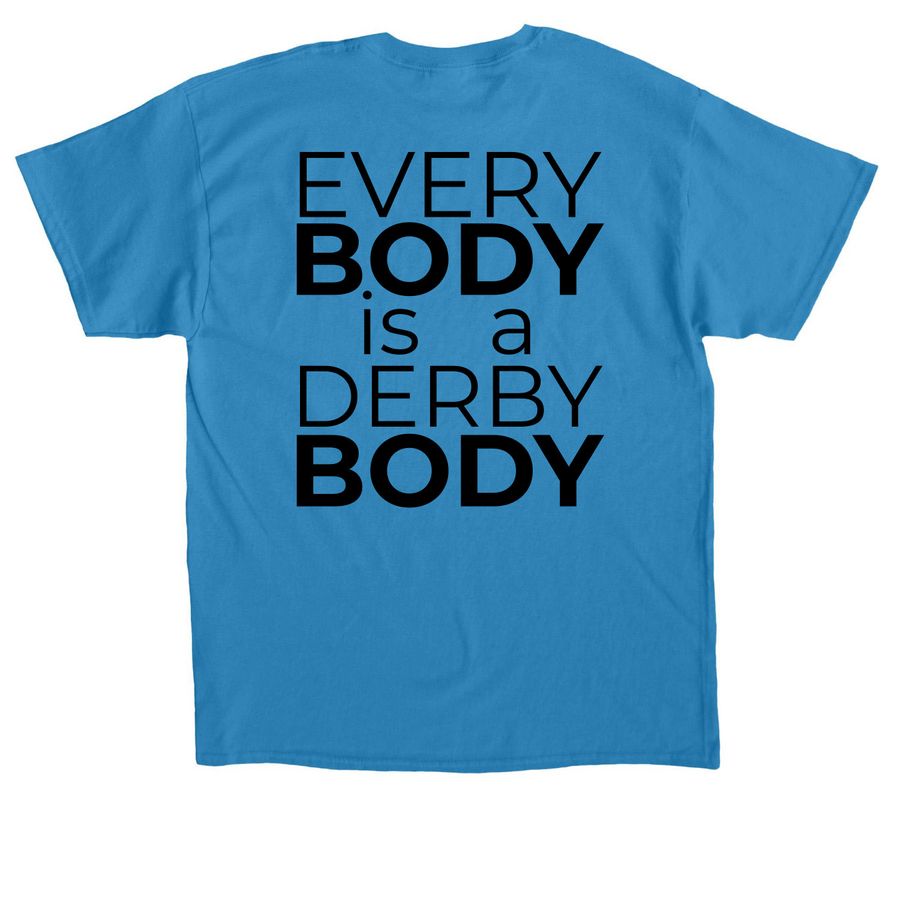 FRD Disability Pride, a Sapphire Classic Unisex Tee (back-view)