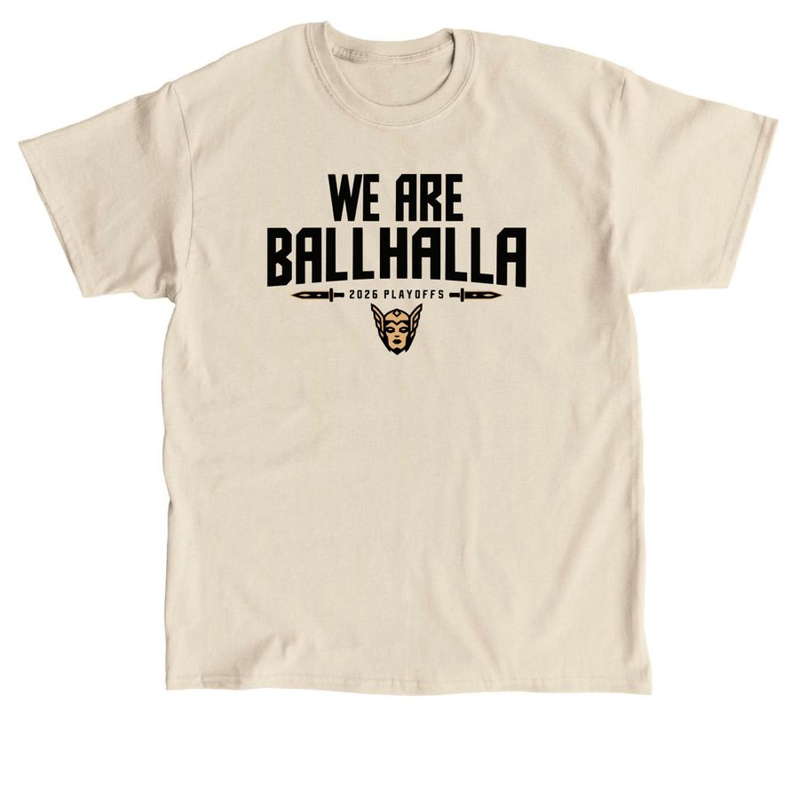 We Are Ballhalla Golden State Valkyries 2026, a Sand Classic Unisex Tee