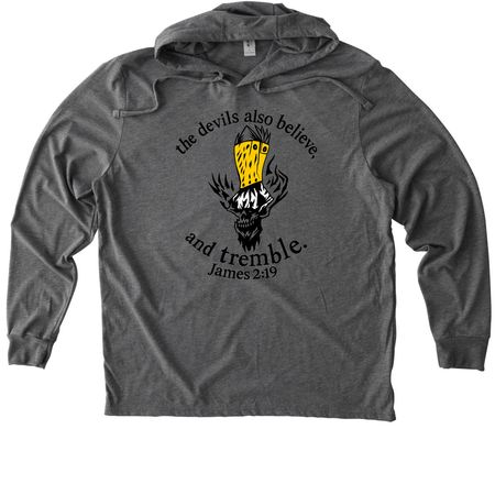 The Devils Tremble, a Aluminum Grey Allmade Eco Triblend Hoodie Tee