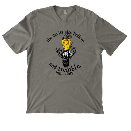 The Devils Tremble, a Driftwood Grey Allmade Organic Cotton Mineral Dye Tee