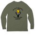 The Devils Tremble, a Olive You Green Allmade Eco Triblend Long Sleeve Tee