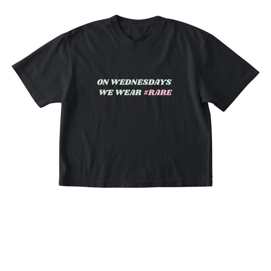 On Wednesdays We Wear Rare Shirt, a Black Comfort Colors Boxy Tee