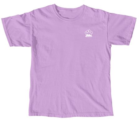 One Tail At A Time, a Neon Violet Comfort Colors Unisex Tee (back-view)