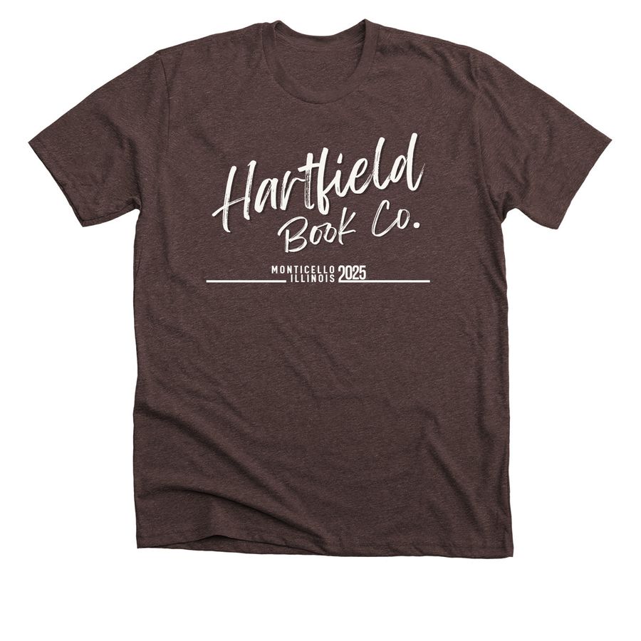 Hartfield Book Co 2025, wht, a Heather Brown Premium Unisex Tee