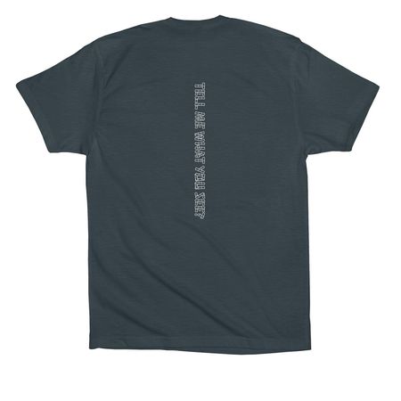Premium Cotton Tee&nbsp;, a Dark Grey Premium Cotton Tee (back-view)