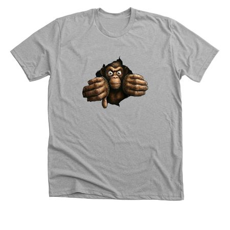 The monkey is you, a Athletic Heather Premium Unisex Tee