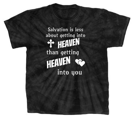 Salvation's purpose, a Black Classic Tie Dye Tee