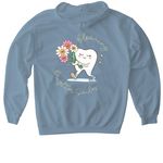 Smiles for All Spring 26', a Stone Blue Gildan Softstyle Pullover Hoodie (back-view)