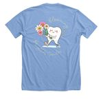 Smiles for All Spring 26', a Heather Carolina Blue Premium Unisex Tee (back-view)