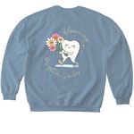 Smiles for All Spring 26', a Stone Blue Softstyle Crewneck Sweatshirt (back-view)
