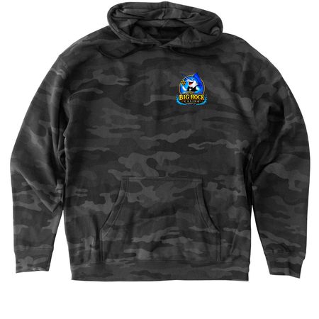 Official Big Rock Apparel, a Black Camo Heavyweight Camo Pullover Hoodie