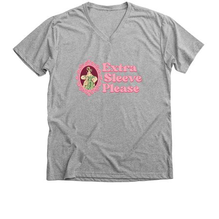 Extra Sleeve Please Collection, a Athletic Heather Premium V-Neck Tee