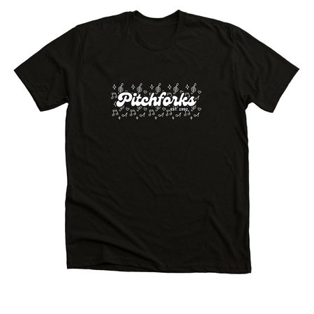 Pitchforks Spring '26 White Logo, a Solid Black Blend Premium Unisex Tee