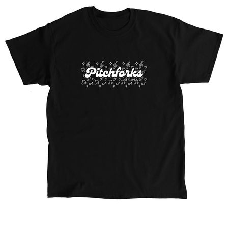 Pitchforks Spring '26 White Logo, a Black Classic Unisex Tee