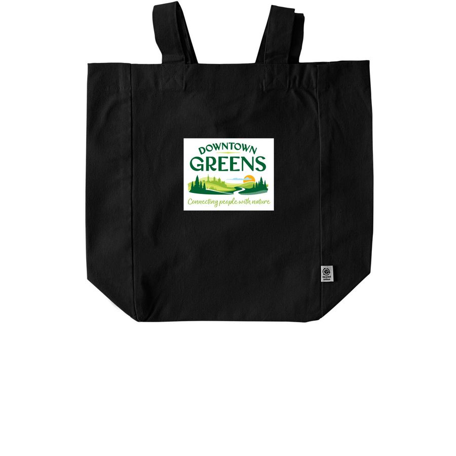 Downtown Greens Totes, a Black Recycled Cotton Tote Bag
