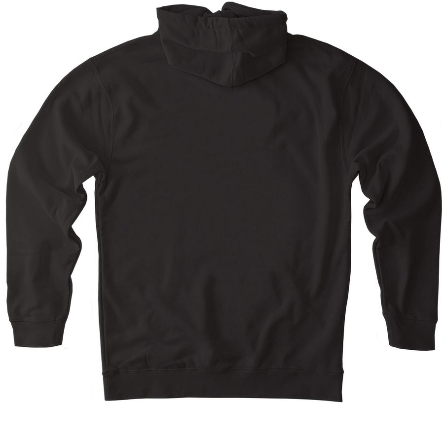 Next In Line Hoodies, a Black Heavyweight Pullover Hoodie (back-view)