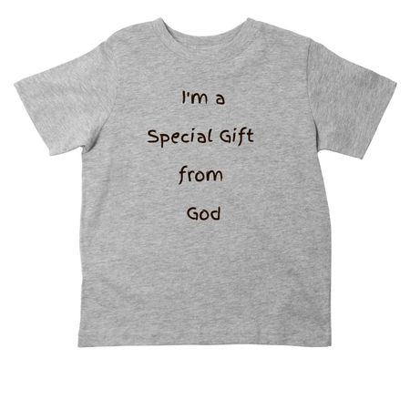 I'm a Special Gift from God, a Heather Toddler Tee