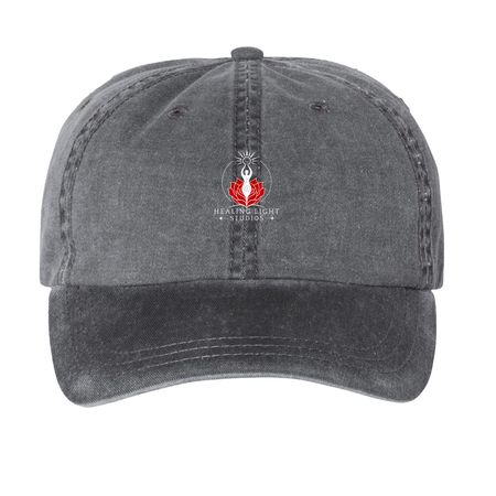 HLS hats, a Black Printed Pigment Dye Baseball Cap