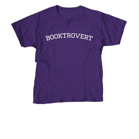 Booktrovert University, a Purple Youth Unisex Tee