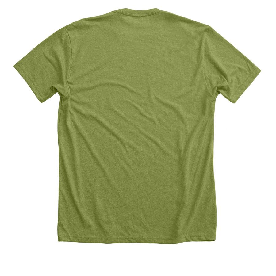Vet Move, a Heather Green Premium Unisex Tee (back-view)