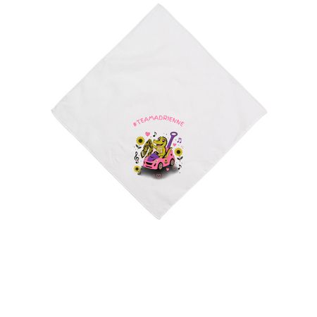 #TEAMADRIENNE BANDANAS, a White Cotton Bandana