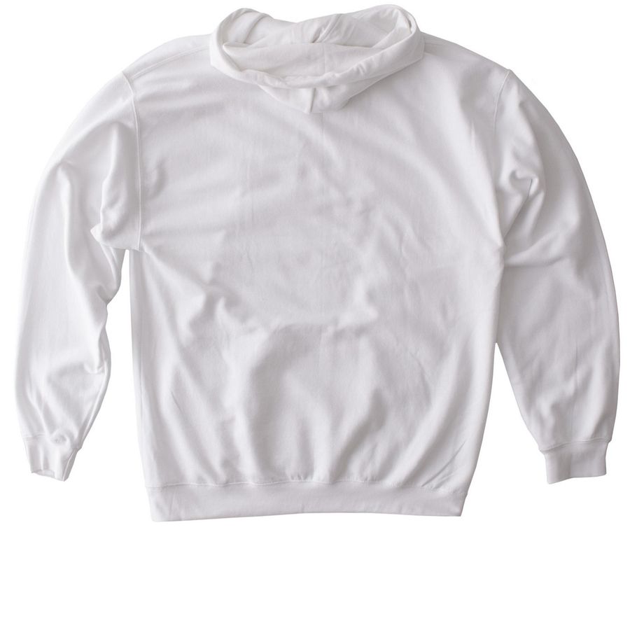 cherub shirt, a White Gildan Softstyle Pullover Hoodie (back-view)