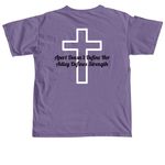 Love like Adley2, a Grape Comfort Colors Unisex Tee (back-view)
