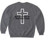 Love like Adley2, a Charcoal Softstyle Crewneck Sweatshirt (back-view)