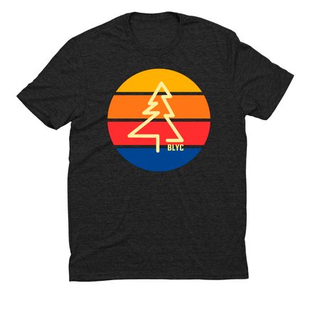 Retro Lines Shirt, a Space Black Allmade Eco Triblend Unisex Tee